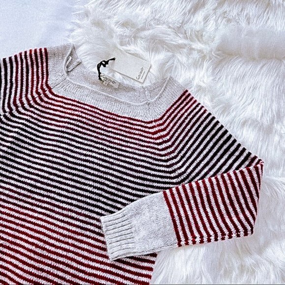 Cocogio Sweaters - Cocogio NWT Striped Mohair Square Neck Sweater S